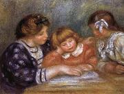 Pierre Renoir The Lesson USA oil painting artist